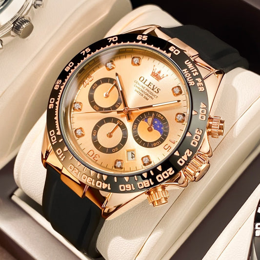 Luxury Men's Watch Chronograph Sport Wristwatch